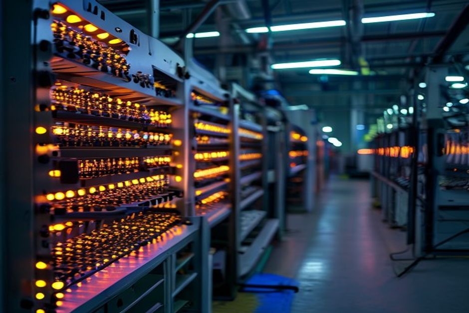 Aging test bench with multiple fixtures under power