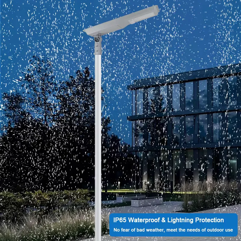 CF30 Series Solar Street Light — product detail 5/7 · IP66 smart all-in-one solar street light, 3-8 m pole, SMD 3535/5050, 5V/30-45W panel