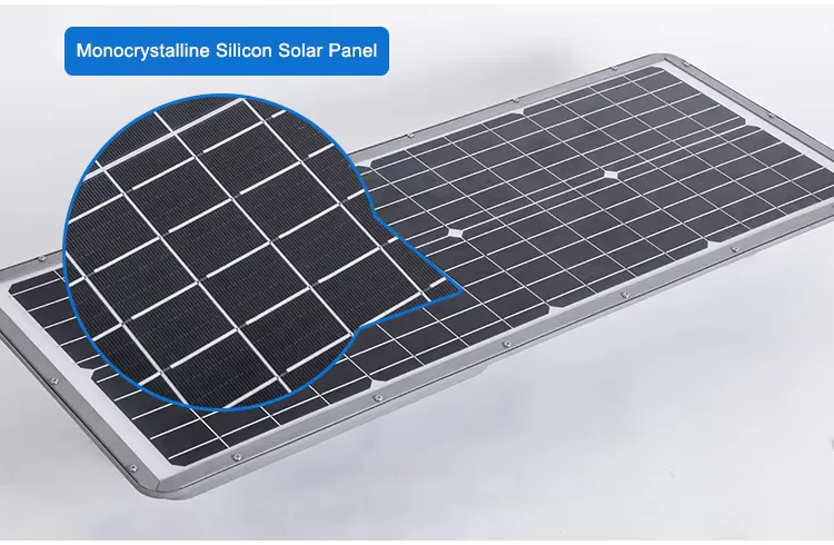 T2 Series Solar Street Light — product detail 5/9 · IP66 smart solar street light, 5-8 m pole, SMD 3535/3030 96-192 LED, 5V/50-80W panel
