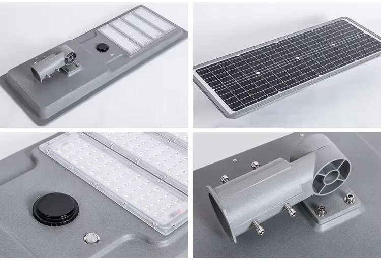 T2 Series Solar Street Light — product detail 7/9 · IP66 smart solar street light, 5-8 m pole, SMD 3535/3030 96-192 LED, 5V/50-80W panel