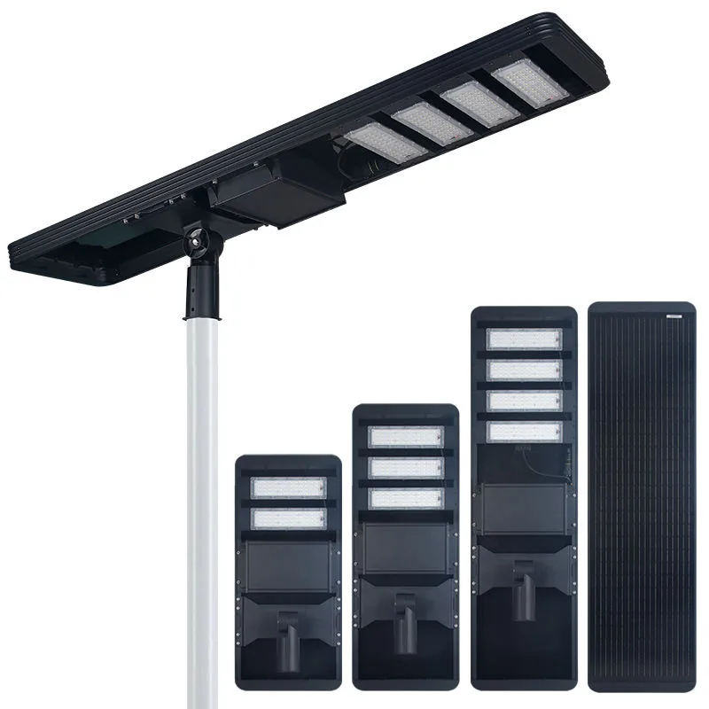 TK408 Series Solar Street Light — gallery 1/5 · IP66 all-in-one solar street light, 8-12 m pole, SMD 3030 60-120 LED, 15V/80-150W panel