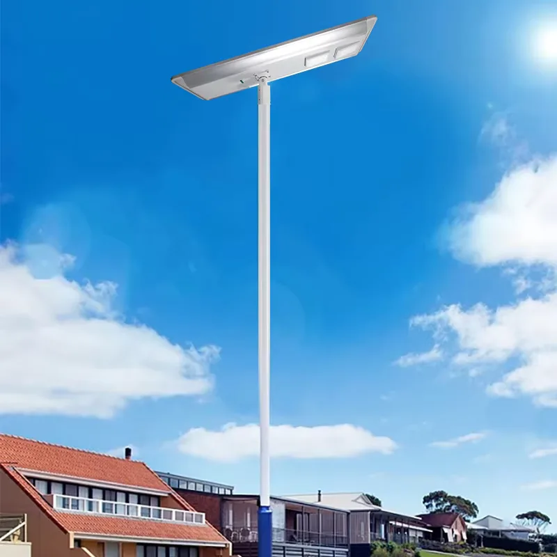 ZR Series Solar Street Light — product detail 1/6 · IP66 large solar street light, 8-14 m pole, SMD 5050 120-240 LED, 30V/150-250W panel