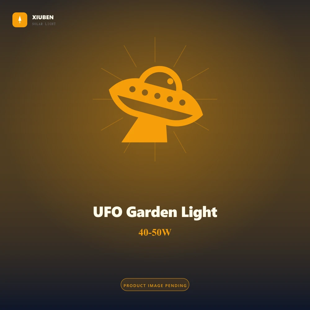 UFO outdoor waterproof motion sensor led solar garden light 40w 50w
